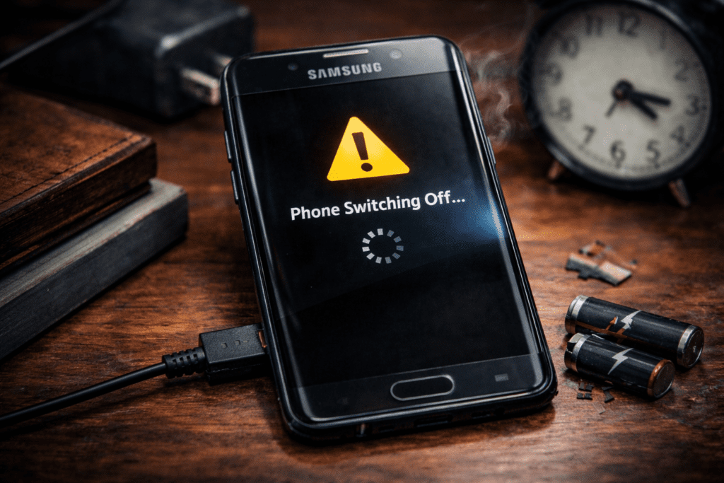 Samsung ka phone bar bar switch off ho raha hai to kya kare 